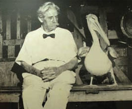 Albert Schweitzer and a pelican